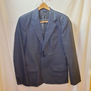 Juicy Couture Black Cotton Sport Coat  Blazer Size 42R "The Doors Of Percrption" - Picture 1 of 14