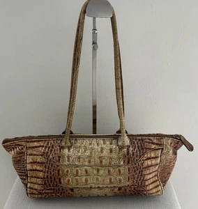 Brahmin Vtg Shoulder Bag Brown Croc - Picture 1 of 14