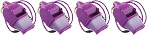 Fox 40 Sonik Blast CMG 3-Chamber Pealess Whistle + Lanyard, Purple (4-Pack) - Picture 1 of 1