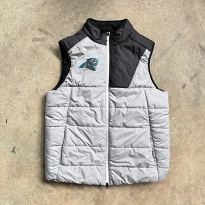 NFL Carolina Panthers Nike Champ Drive Puffer Full Zip Vest Jacket Men's Large - Picture 1 of 4
