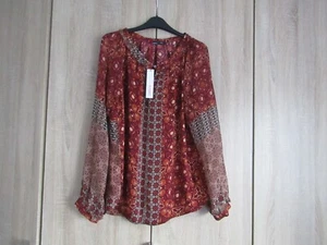 GYPSY TUNIC TOP ~ 100% SILK ~ SHEER SLEEVES ~ SIZE SMALL ~ NEW WITH TAGS - Picture 1 of 11