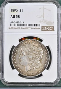 Dollaro Morgan 1896 certificato NGC AU58 - Foto 1 di 2