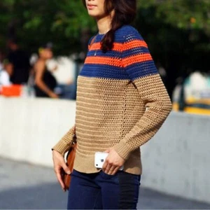 Jason Wu Striped Jumper Knit Sweater Size Large - Picture 1 of 5