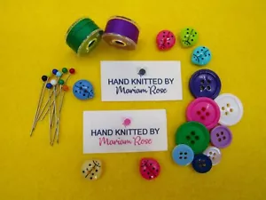 Etiquetas personalizadas tejidas a mano por nombre - 50mm x 25mm (SL FLAT 1 - D8) - Imagen 1 de 4
