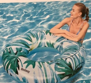 Großer aufblasbarer Schwimmring Wassersport Schlauch 47" Bestway Tropical Palms - Bild 1 von 4
