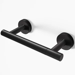 Black Toilet Paper Holder Wall Mount, SUS 304 Stainless Steel, 7.64In Metal Blac - Picture 1 of 7