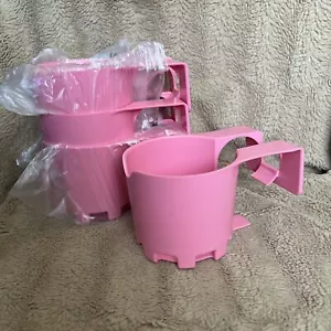 New 4Pack Pool Cup Holders,Poolside Cup Holder for Above Ground Pools Pink - Picture 1 of 7