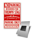 Triumph Stag Reserved Parking Fridge Magnet - Aluminum - Customizable