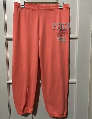 Abercrombie & Fitch Bright Coral Capri Joggers Womens Small • 21€