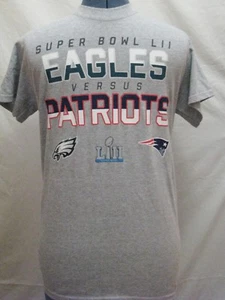 NFL Eagles Patriots Super Bowl LII 52 Gris Camiseta Para Hombre Tallas S M L XXL - Imagen 1 de 1
