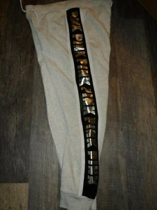 VS Victoria's secret PINK ~ jogger pant ~ medium silver metallic off white - Picture 1 of 9