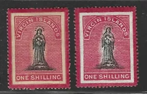 VIRGIN ISLANDS 1867 S.G. 18-19 MINT HINGED - Picture 1 of 2