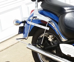 Kawasaki VN900 Classic Custom Chrome Saddlebag Support Support Support Barres Kit - Photo 1 sur 3