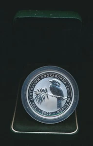 Australia: 2000 $2 2oz Silver Kookaburra Specimen in Post Office Green Case - Picture 1 of 2