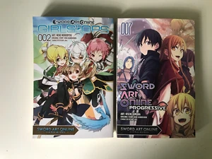 SWORD ART ONLINE  - NEW MANGA LOT OF 2 VOL. 2 & 7 UNREAD ENGLISH GIRL OPS & PROG - Picture 1 of 2