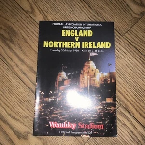 England v Northern Ireland Wembley football programme Tuesday 20th May 1980 - Picture 1 of 2
