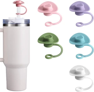 5er Pack Strohhalm Abdeckung Kappe für Stanley Cup 30 40 Oz, Silikon Strohhalm Topper Cowboy H - Bild 1 von 14