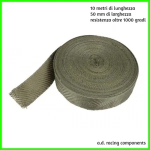 Benda termica titanio collettori scarico downpipe 10 metri per moto auto tuning - Imagen 1 de 24
