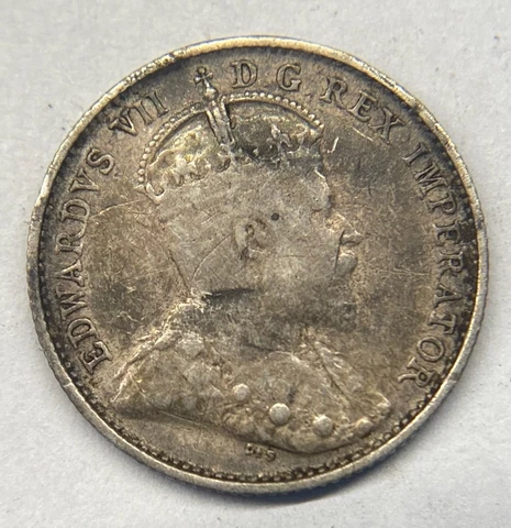 Newfoundland 1903 5 Cents Silver Coin - Very Fine Cover