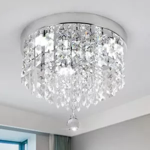 Modern Lamp LED Crystal Ceiling Light Pendant Chandelier Living Room Dining Ieyi - Picture 1 of 9