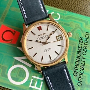1972 Omega Constellation Chronometer F300 Tuning Fork Wristwatch Box & Papers - Picture 1 of 22