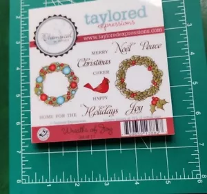 Taylored Expressions: Christmas " Wreaths of Joy " EUC! Comb.Ship.Read Below ! - Picture 1 of 2