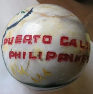 PISAPAPELES VINTAGE HECHO A MANO PIEDRA MÁRMOL "PUERTO CALENA FILIPINAS", USADO - Imagen 1 de 6