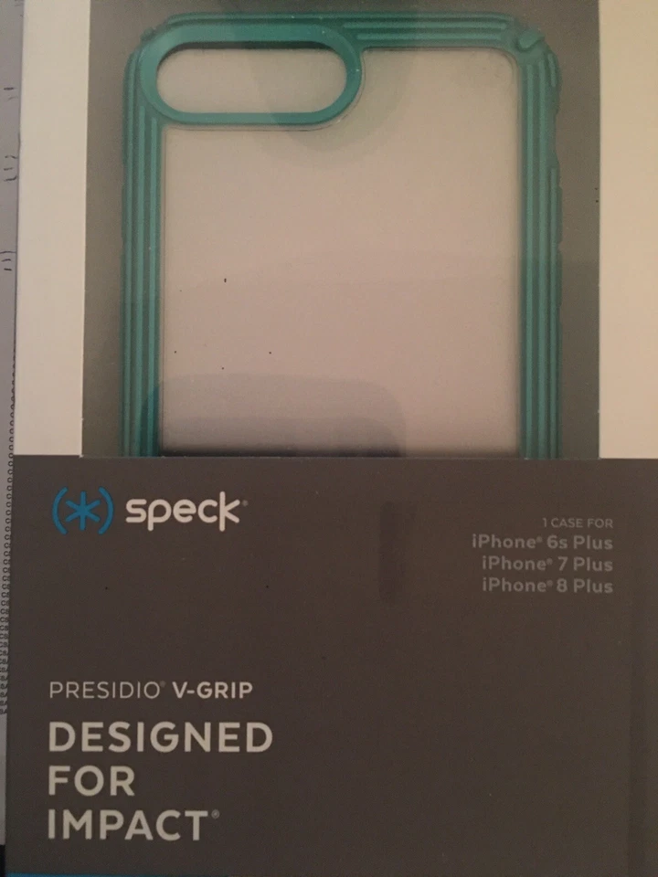 Funda Speck Presidio V-GRIP para iPhone 8 Plus / 7 Plus / 6s Plus - Azul Caribeño Foto 1 de 1