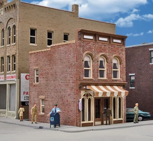 WALTHERS CORNERSTONE 933-3471 1/87 Scala HO VIC'S BARBER SHOP kit struttura città - Foto 1 di 6