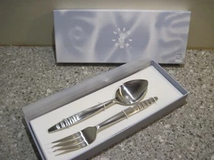 Lisa Jenks for Lunt Mambo 2 pc Stainless Steel lDinner Serving Set Retired - Picture 1 of 5
