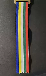 5 nastri colorati OES ordine della stella orientale 8 pollici di lunghezza 1 1/2 pollici di larghezza - Foto 1 di 1