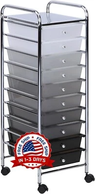 Carro de almacenamiento carro organizador con ruedas 10 cajones multiuso NUEVO. Foto 1 de 4