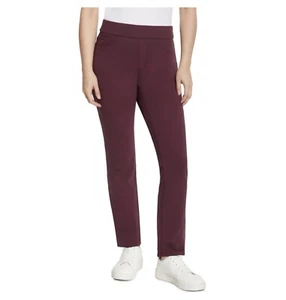 Nine West Women's Heidi Pull On Straight Jean Size 14 Wine Tasting (Maroon) NEW - Picture 1 of 6