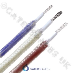 CABLE DE FIBRA DE VIDRIO DE ALTA TEMPERATURA 1,5 mm CABLE DE ELECTRODOMÉSTICO DE 16 AMPERIOS ALTA TEMPERATURA POR METRO - Imagen 1 de 1