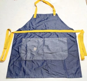 Mcdonalds RMHC Denim Convertible Apron MC711 Blue Yellow Straps Employee Uniform - Picture 1 of 6
