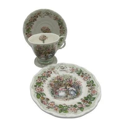 Juego de setos Royal Doulton Summer Tea Cup Platillo Plato Trío Jill Barklem Brambly Foto 1 de 4