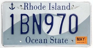 Rhode Island 2022 Wave Ocean State License Plate in Good Condition 1BN 970 - Picture 1 of 1