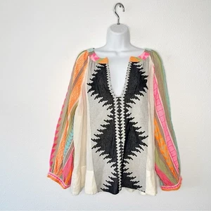 Anthropologie Devotion Twins Askania Top Bluse Small bunt Baumwolle Small - Bild 1 von 9