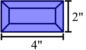 Colored Bevels - 2x4 Bevels - BLUE (5) - Picture 1 of 1
