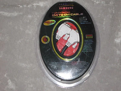 Samsung DVI to DVI Cable 6 ft Digital Video Interface Audio Video NEW! - Image 1 of 3