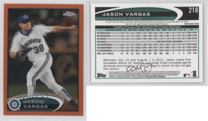 2012 Topps Chrome Retail Orange Refractor Jason Vargas #218