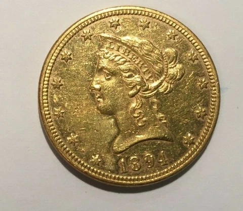 1894 $10.00 US Liberty Head Gold Eagle  AU/UNC  #W145 Cover