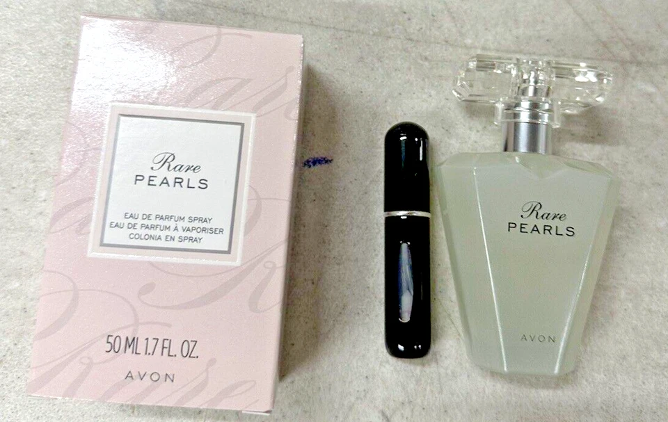 Avon RARE PEARLS  of 1.7oz  Women Perfume WITH Travel Spray - Image 1 of 3