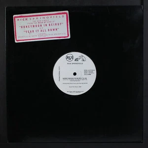 RICK SPRINGFIELD: honeymoon in beirut / tear it all down RCA 12" Single 33 RPM - Picture 1 of 2