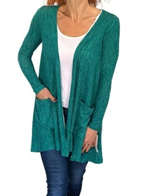 SUÉTER CÁRDIGAN LULAROE CAROLINE CON BOLSILLOS ACOGEDOR SUAVE VERDE SÓLIDO NUEVO CON ETIQUETAS XS 🌸 🦄 Foto 1 de 4