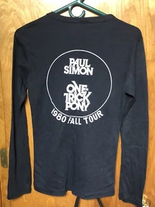 Vintage Paul Simon 1980 One Trick Pony Concert Tour See Factor Crew T Shirt LG - Picture 1 of 6