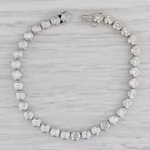 4ctw VS Round Diamond Tennis Bracelet Platinum 6.75" 5mm - Picture 1 of 8
