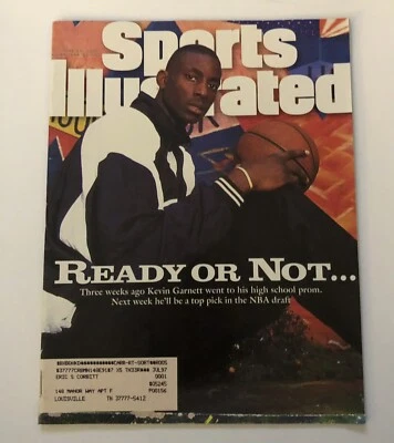Sports Illustrated Magazine 26 июня 1995 «Готов или нет» Кевин Гарнетт дебютант - Изображение 1 из 3