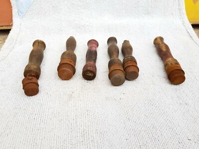 Vintage Indien Post Büro Menge Von Uncomplete Holzgriff Eisen Siegelstempel PO12 - Bild 1 von 4