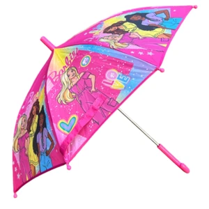 OMBRELLO PER BAMBINE BARBIE CON APERTURA MANUALE 8 RAGGI - B09043MC - Foto 1 di 4